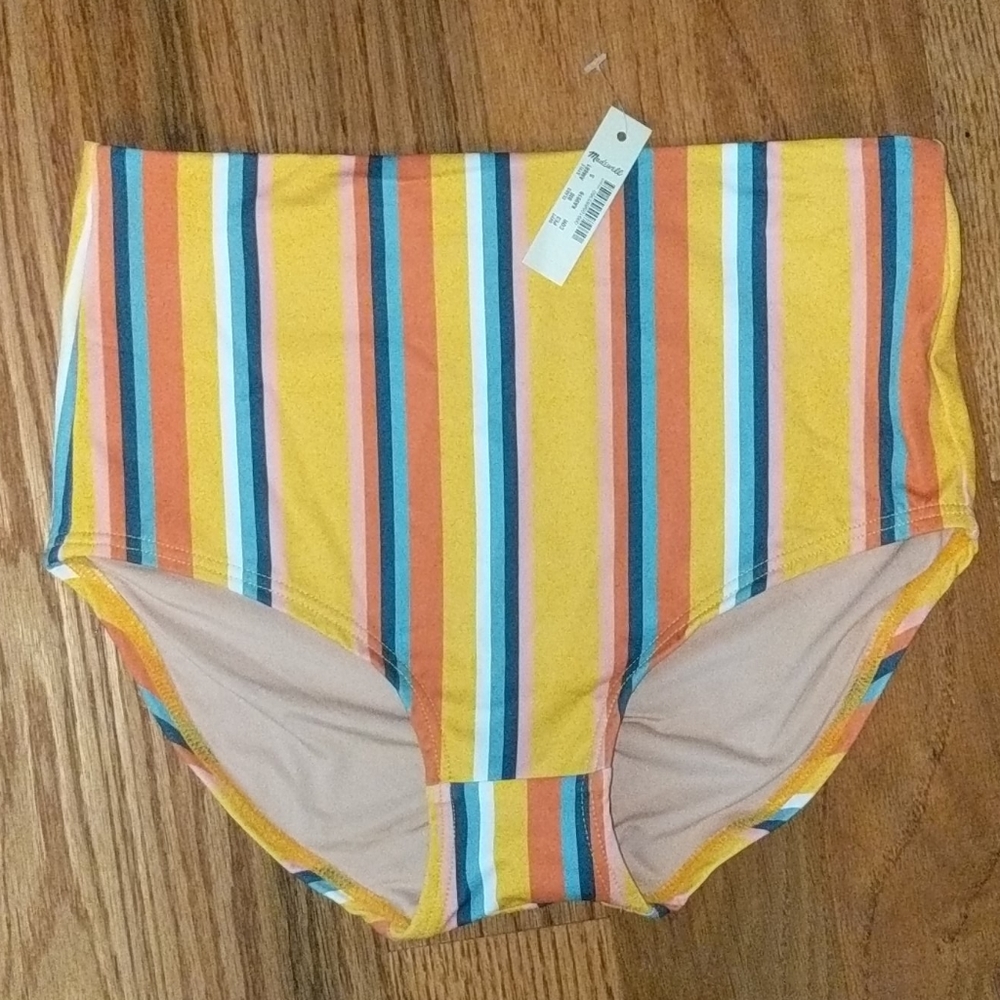Madewell, size small, striped swimsuit bottoms